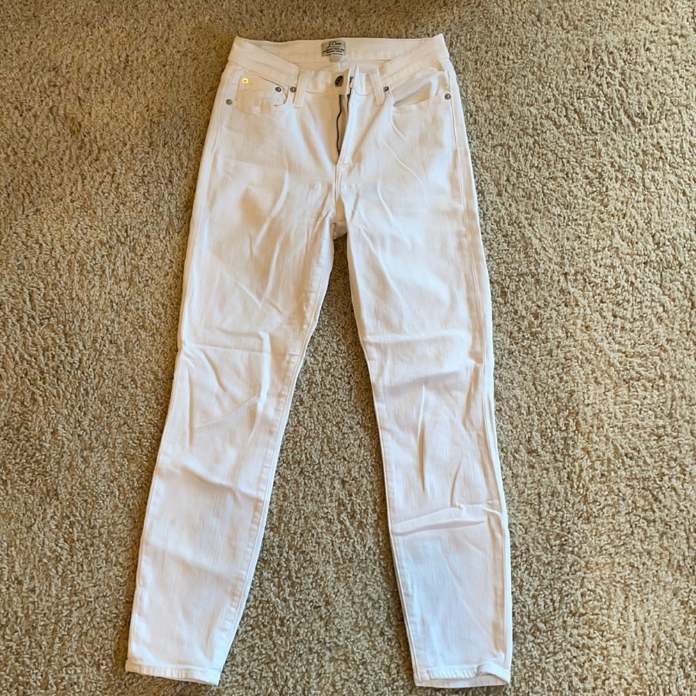 White high rise skinny jeans